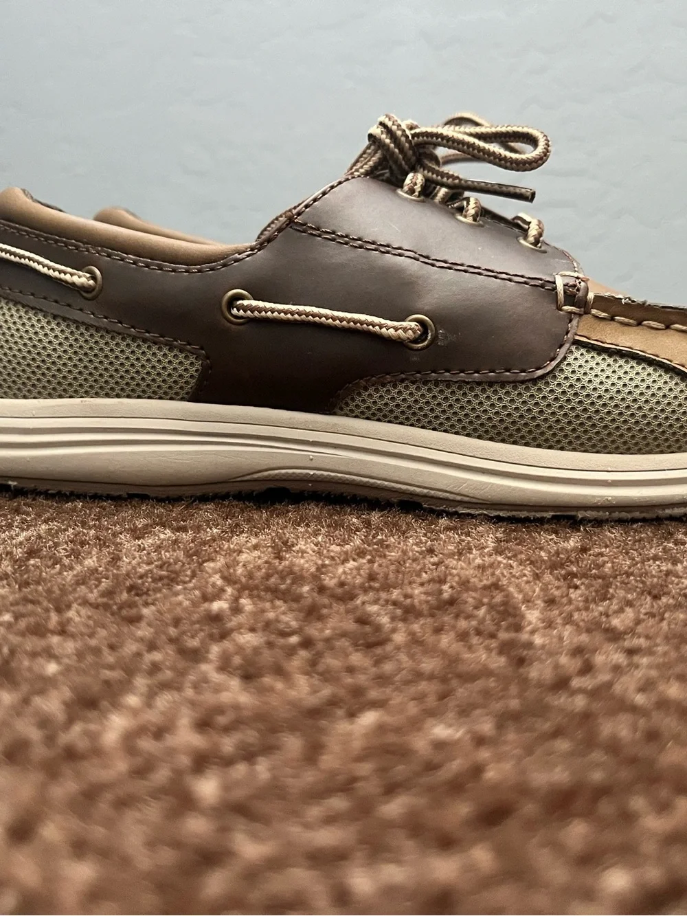 American Eagle Outfitters Brown and Tan Youth 5 1/2 Boat Shoes